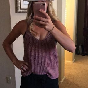 Mauve Moon & Madison knit tank